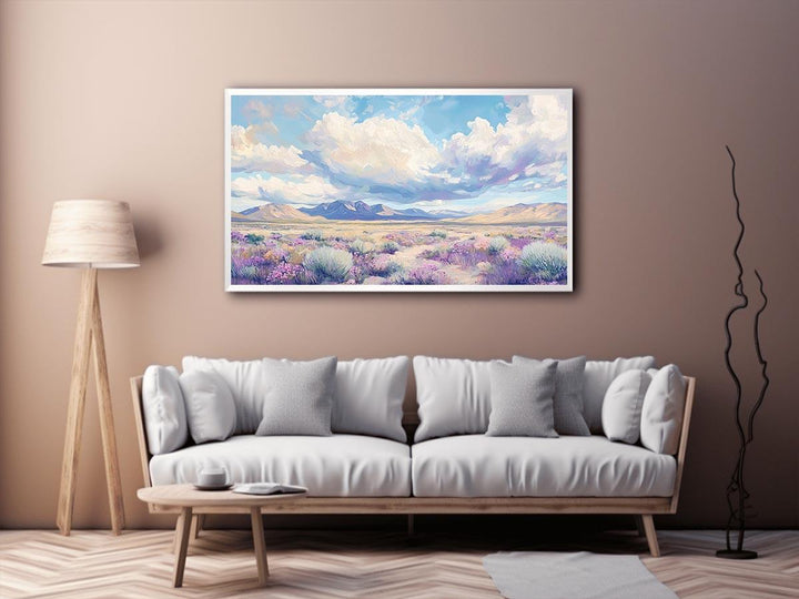 A Soft Symphony of Clouds and Bloom Canvas Painting 