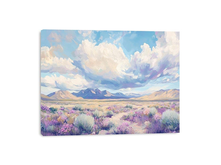 A Soft Symphony of Clouds and Bloom Canvas Painting 