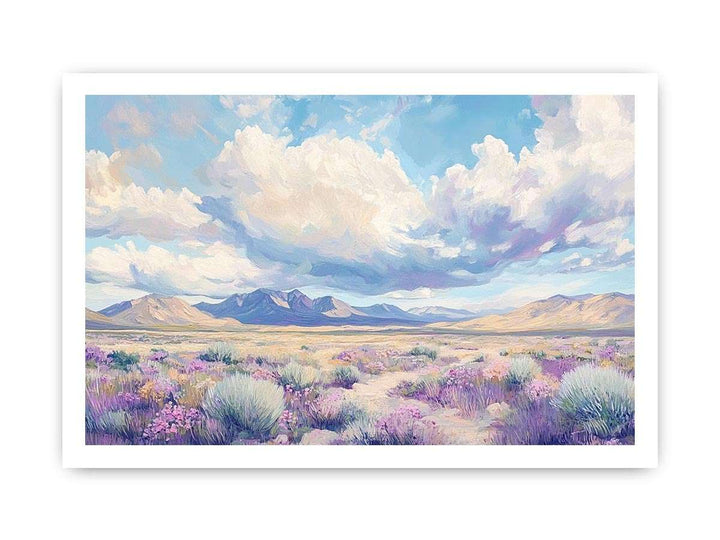 A Soft Symphony of Clouds and Bloom Canvas Painting 