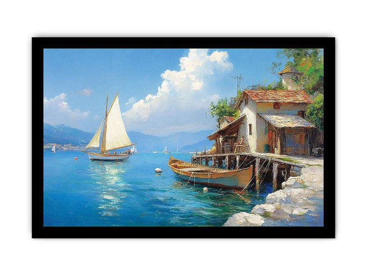 Harbor Canvas Painting 