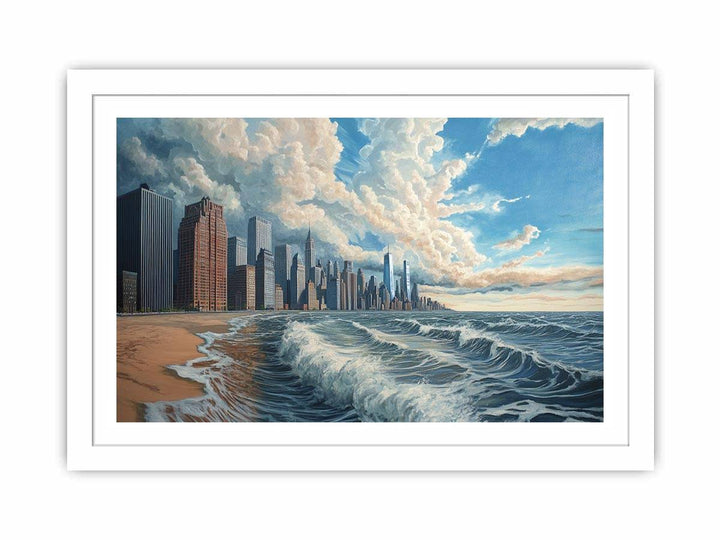 New York Coastline Canvas Painting 