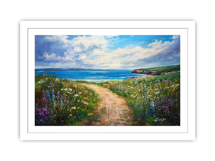 Beach Path Canvas Painting 