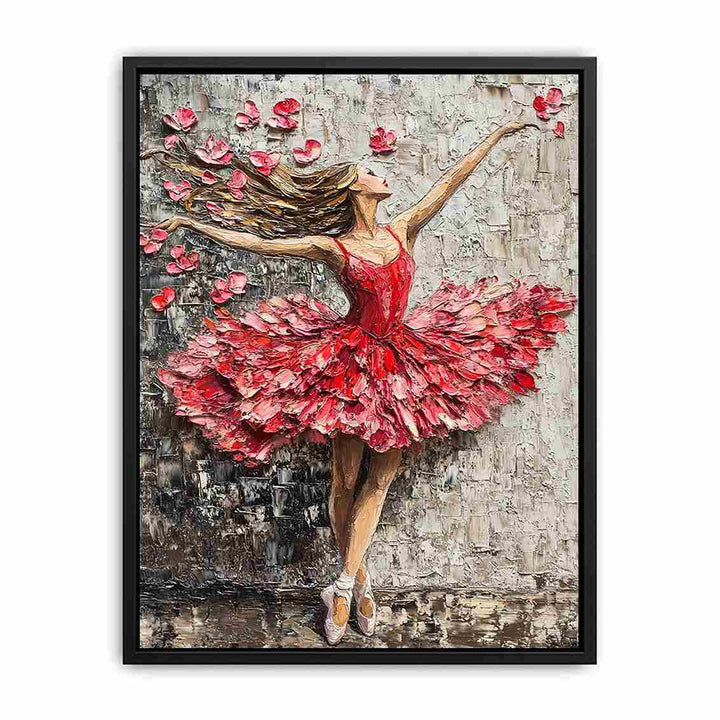 Ballerina Rose Canvas Painting 