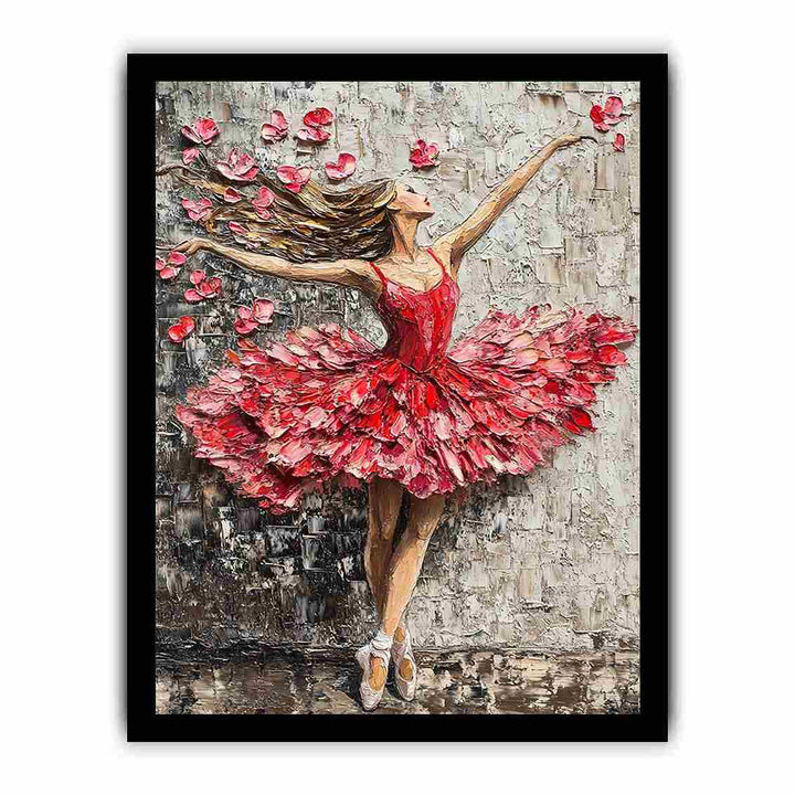 Ballerina Rose Canvas Painting 