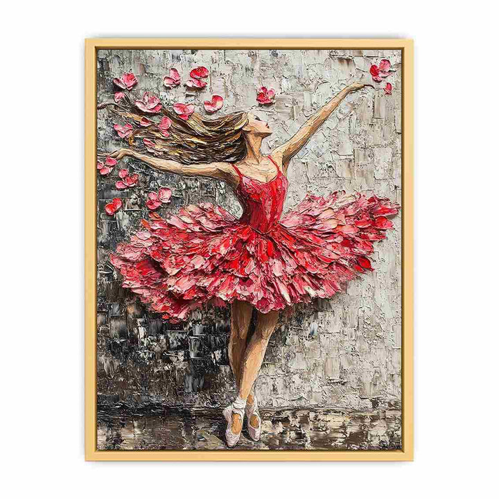 Ballerina Rose Canvas Painting 