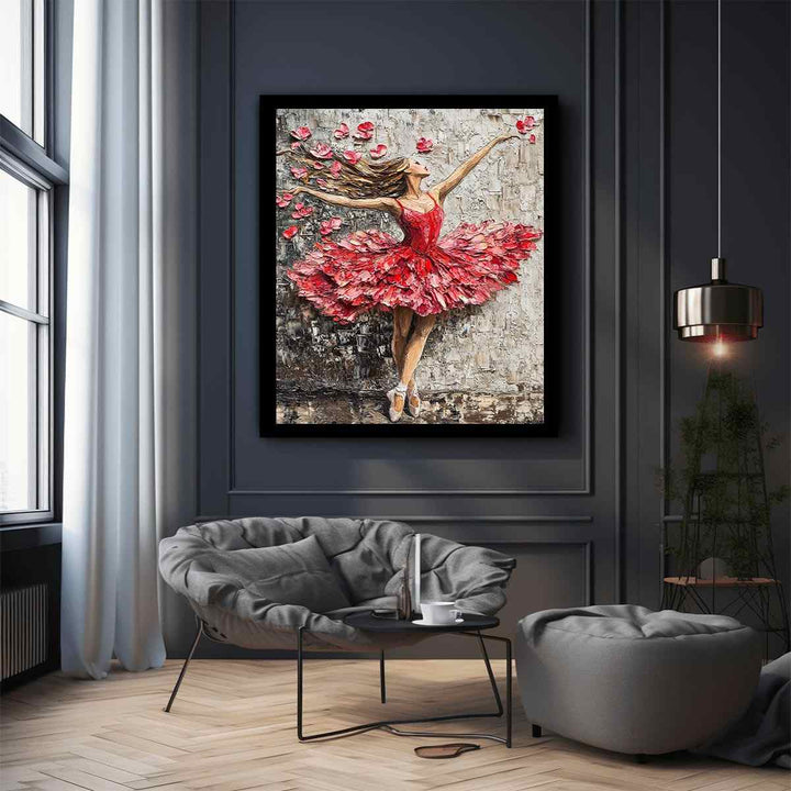 Ballerina Rose Canvas Painting 