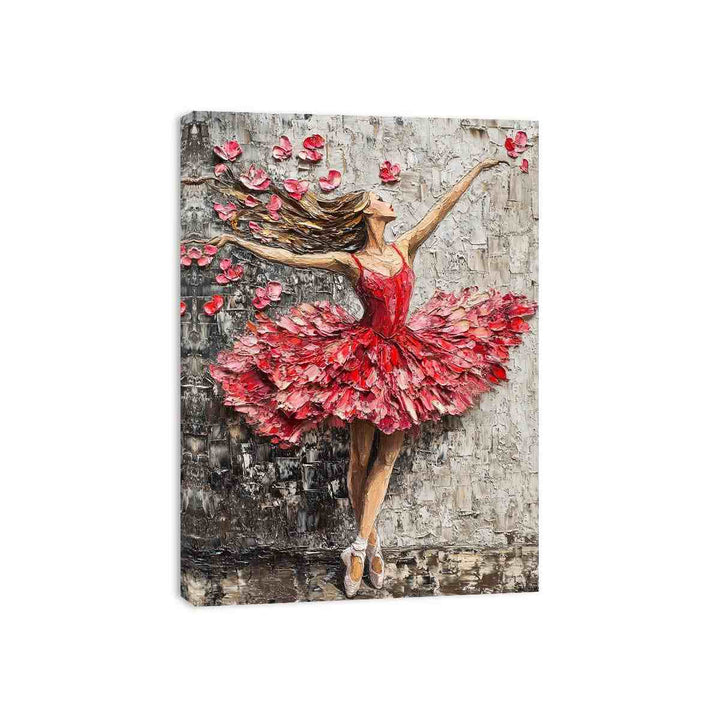 Ballerina Rose Canvas Painting 