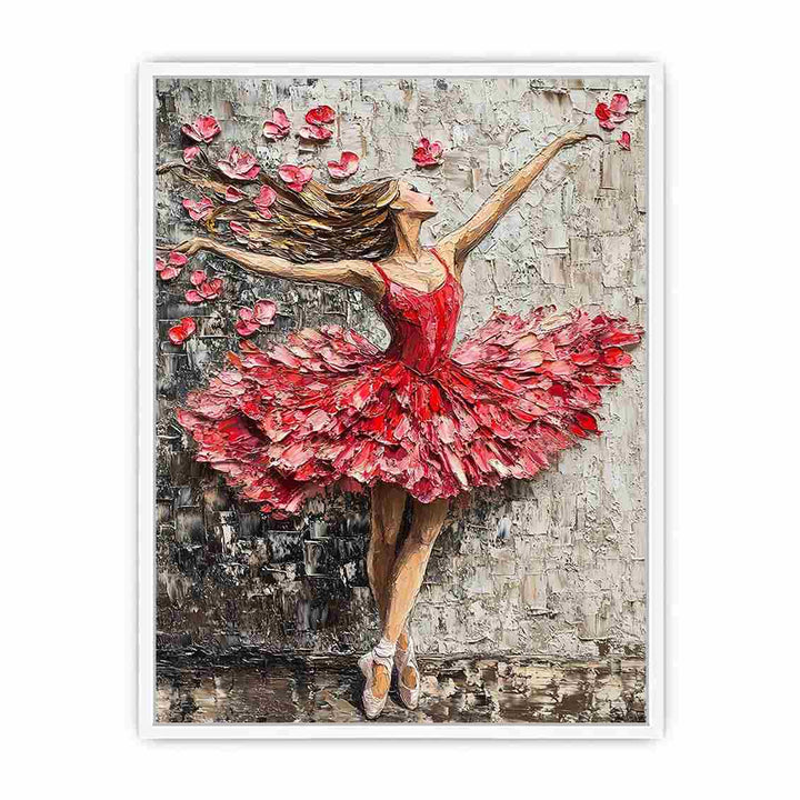 Ballerina Rose Canvas Painting 