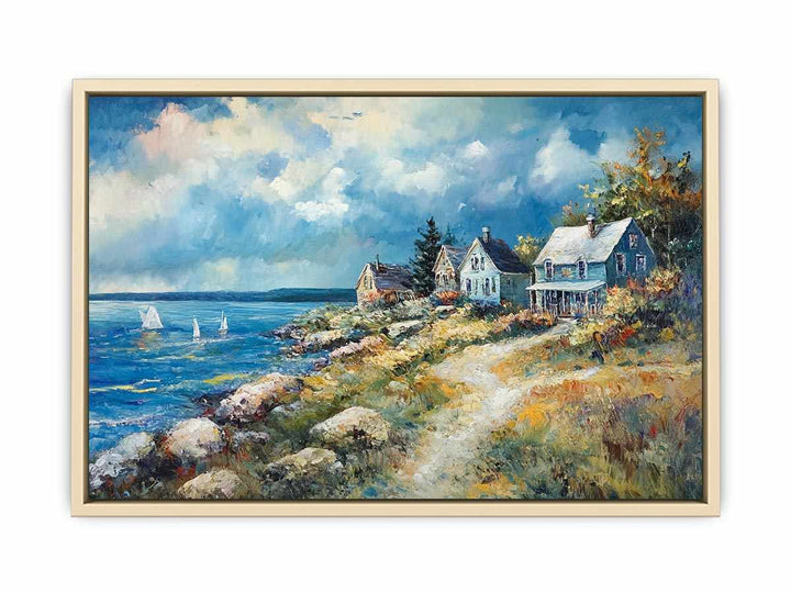 The Coastal Escape Canvas Painting 