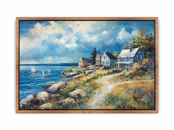 The Coastal Escape Canvas Painting 