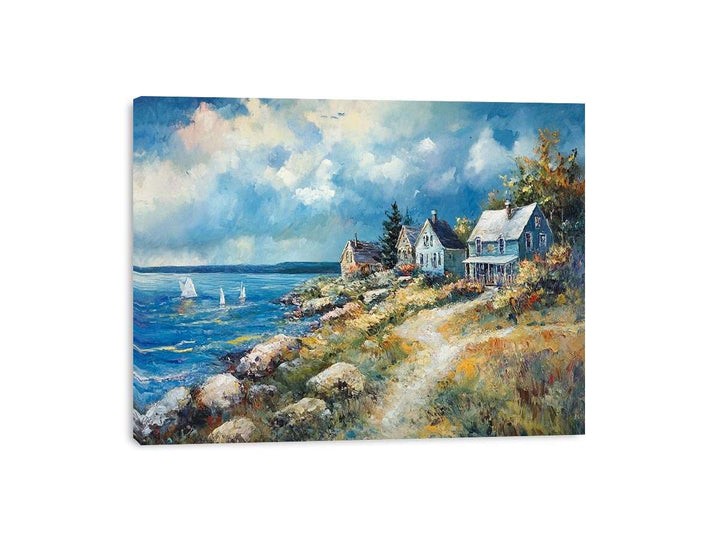 The Coastal Escape Canvas Painting 