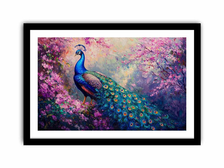 Magestic Peacock Canvas Painting 