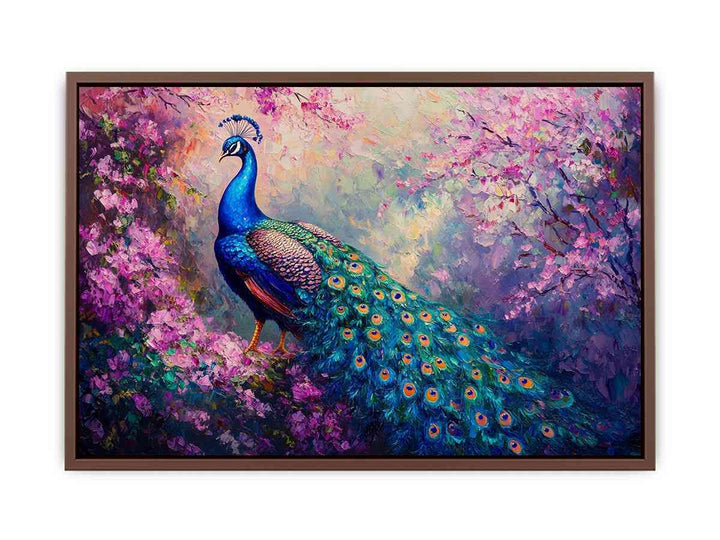 Magestic Peacock Canvas Painting 