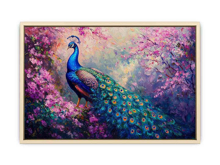 Magestic Peacock Canvas Painting 