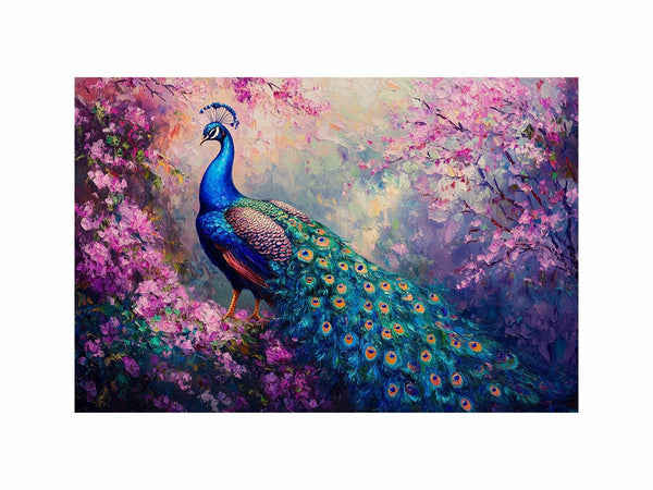 Magestic Peacock  Oil Painting 