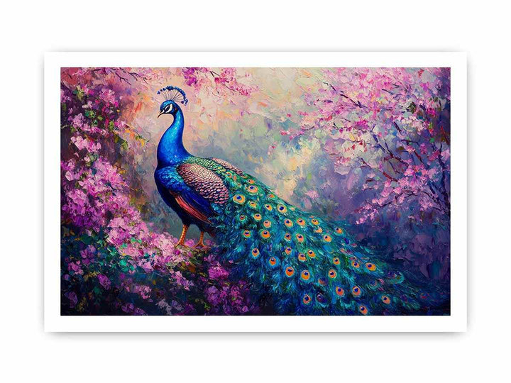 Magestic Peacock Canvas Painting 