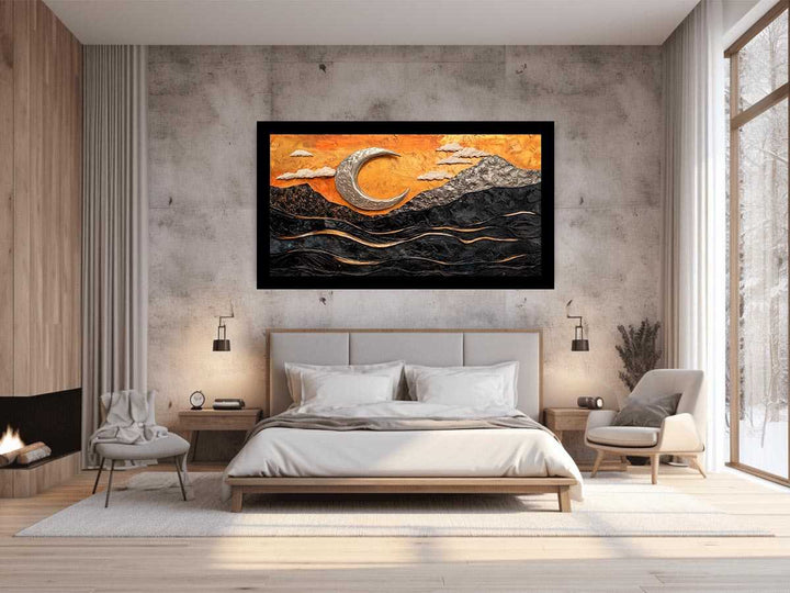 Golden Moon Painting 