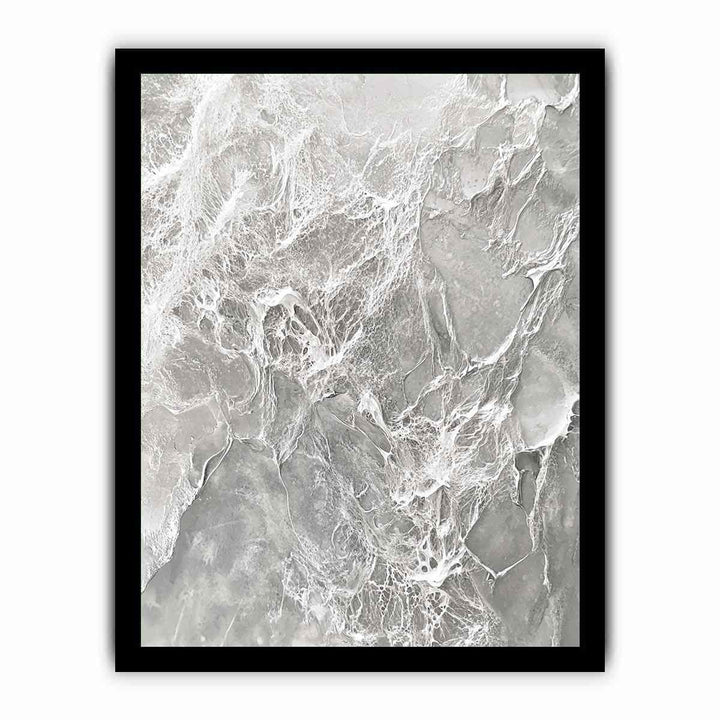 Silver Abstract Canvas Painting 