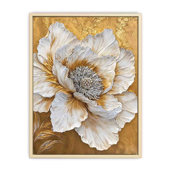 Gold Peony  Canvas Painting 