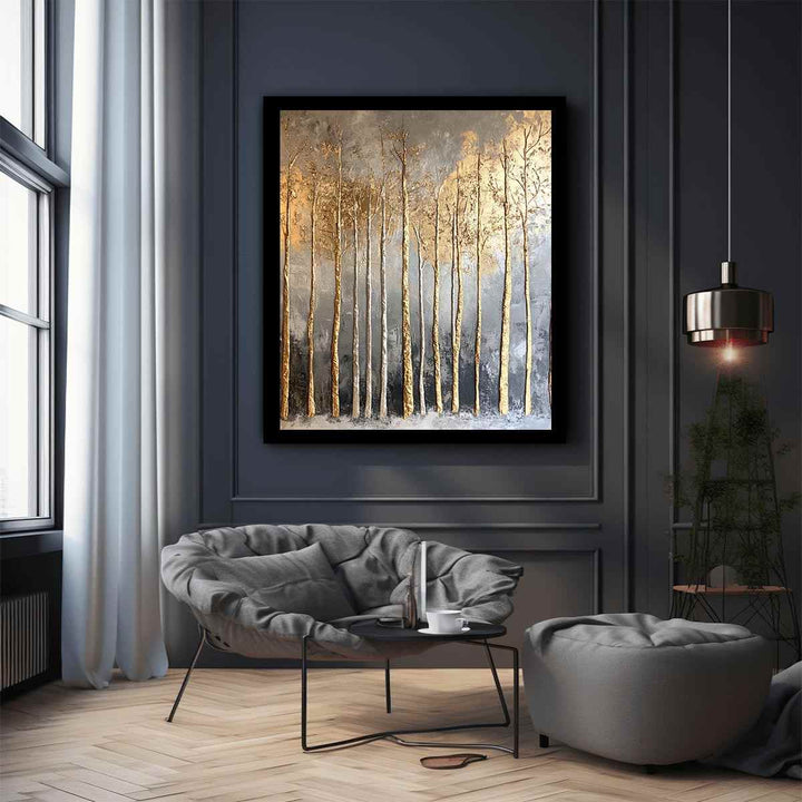 Gold Tree Canvas Painting 