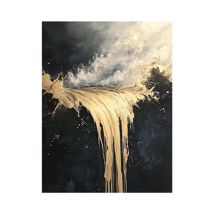 Gold Flow Oil Painting