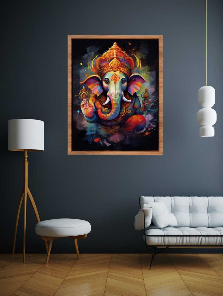 Ganesh Hindu Painting Art Print