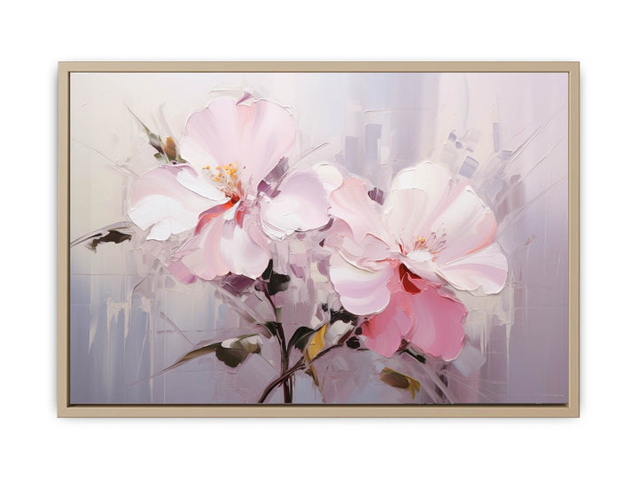 Pink Flower Bloom On White Art  framed Print