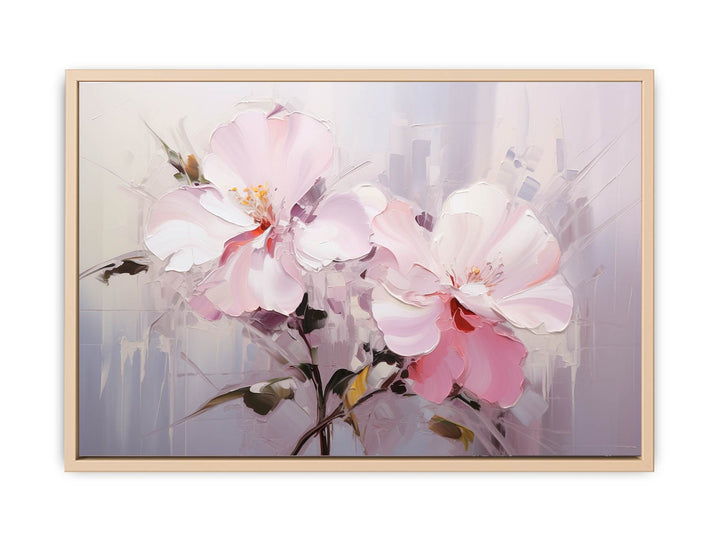 Pink Flower Bloom On White Art  framed Print