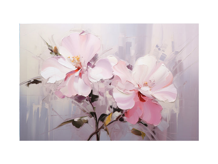 Pink Flower Bloom On White Art 