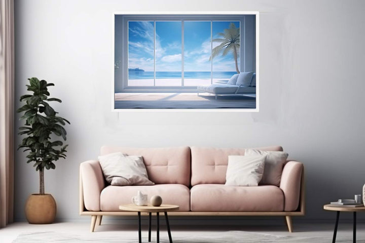 Beach Window Art  Print