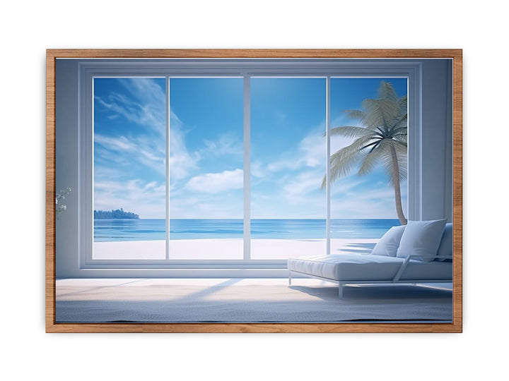 Beach Window Art   Painting