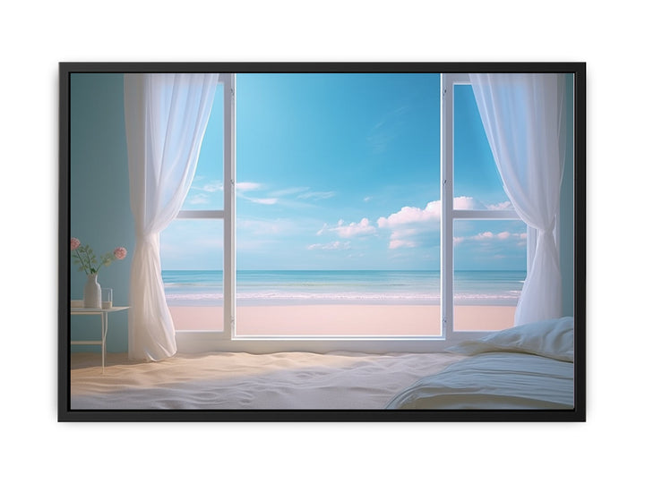 Beach Window   canvas Print