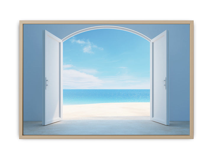 Door to Sea  framed Print