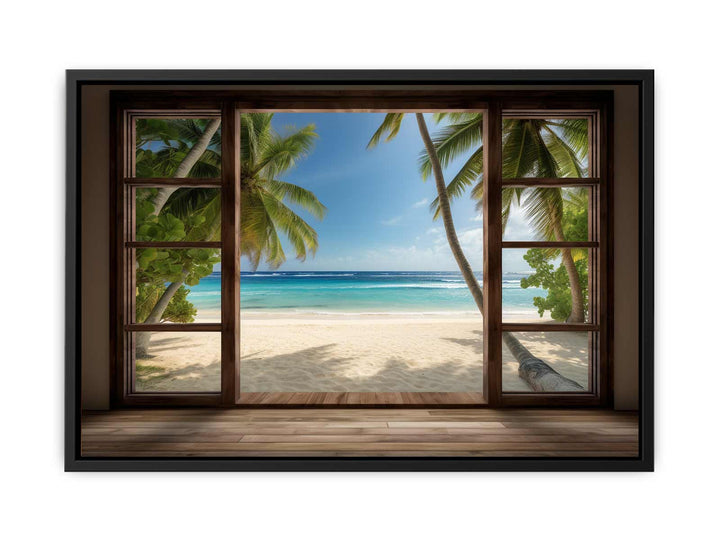 Beach House Dream Window   canvas Print