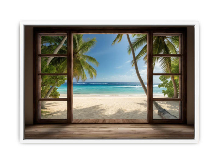 Beach House Dream Window   Painting