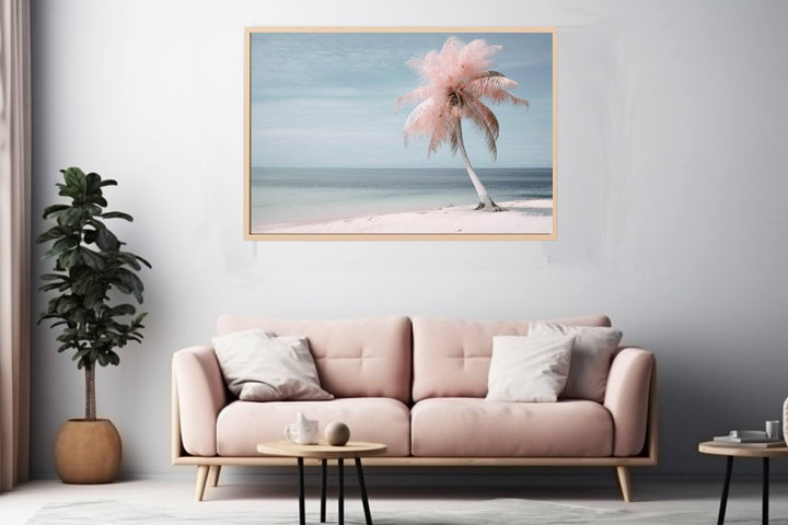 Silver Pink Beach Tree  Art Print