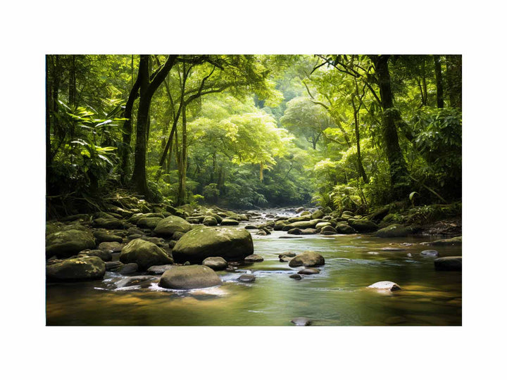 River In Rainforest painting