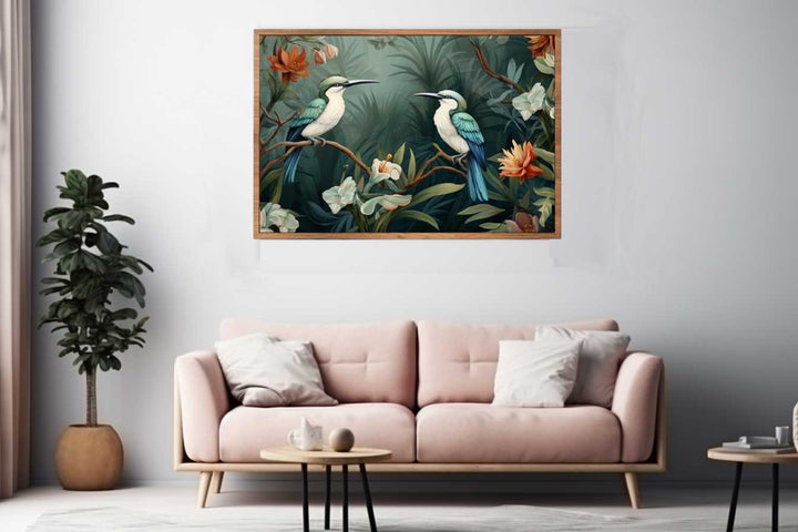  Lily Birds Tropical Art  Print