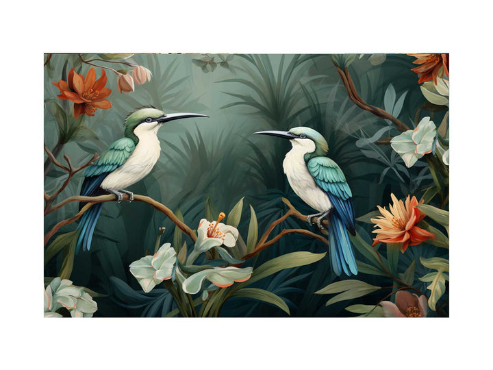  Lily Birds Tropical Art 