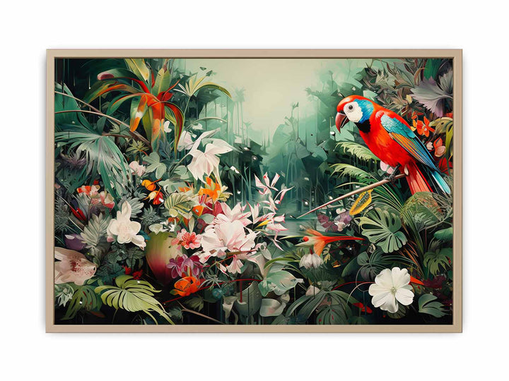  Birds Tropical Art  framed Print
