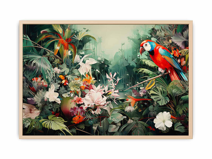  Birds Tropical Art  framed Print