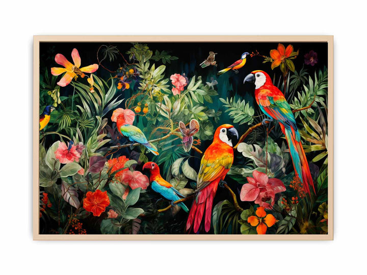  Birds Tropical Art  framed Print