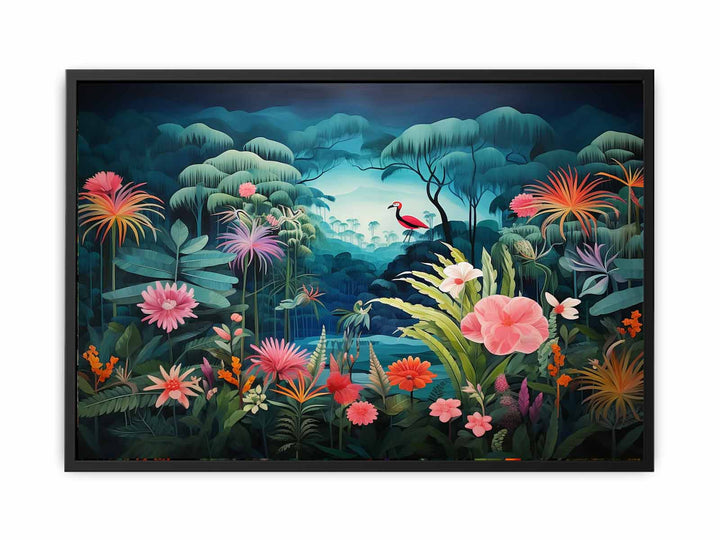  Birds Tropical Art   canvas Print