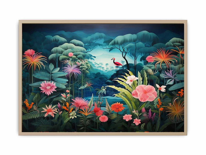  Birds Tropical Art  framed Print