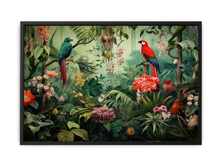  Birds Tropical Art canvas Print