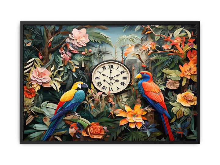  Birds Tropical Art   canvas Print