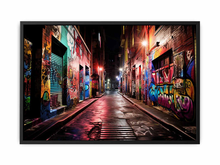 Melbourne Street Graffiti   canvas Print