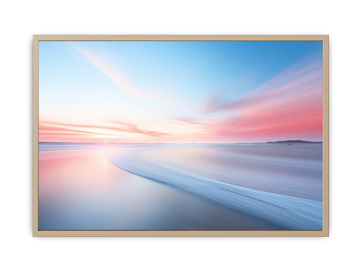 Calm Ocean Beach Art  framed Print