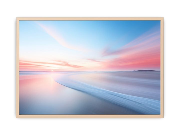 Calm Ocean Beach Art  framed Print