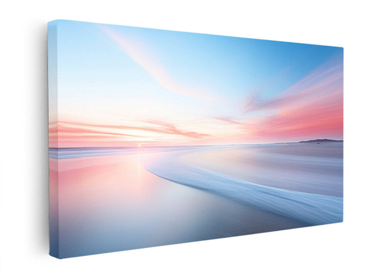 Calm Ocean Beach Art   canvas Print